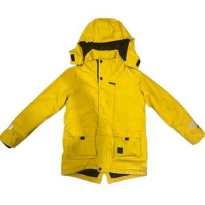Icewear Icelandic Kids Parka Jacket Yellow Size 134/140 Detachable Hood Winter